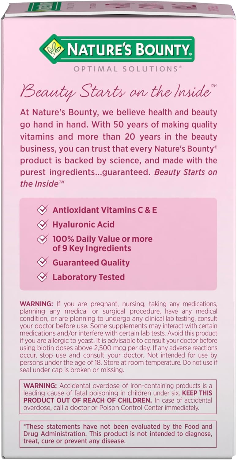 Nature's Bounty Advanced Hair Skin Nails Supplement Argan-Infused 150 Softgels - DOLLARS UNIVERSE LLC