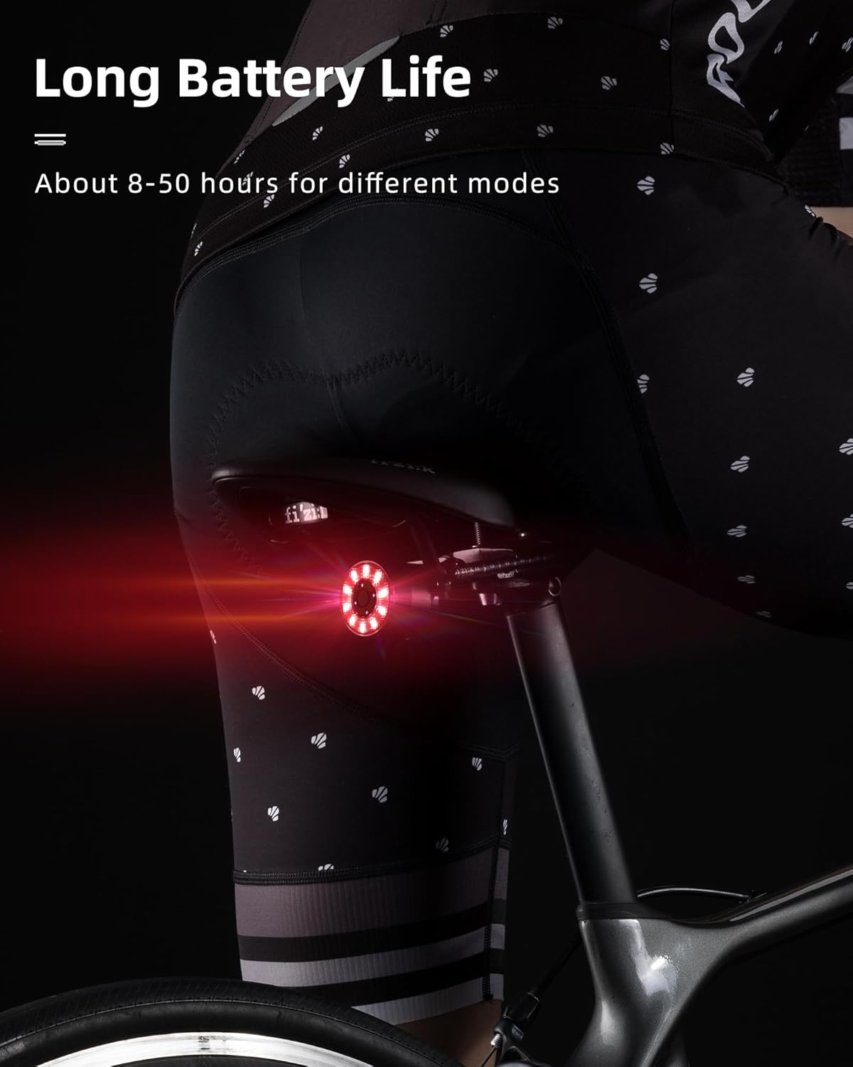 ROCKBROS Rechargeable Aluminum Alloy Bike Tail Light with 5 Modes