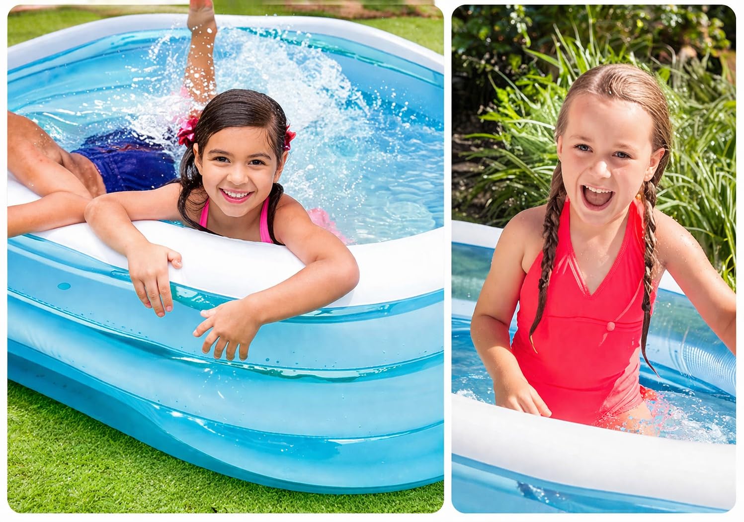 Intex Inflatable Rectangular Swimming Pool 64in x 42in Wet Set Collection - DOLLARS UNIVERSE LLC
