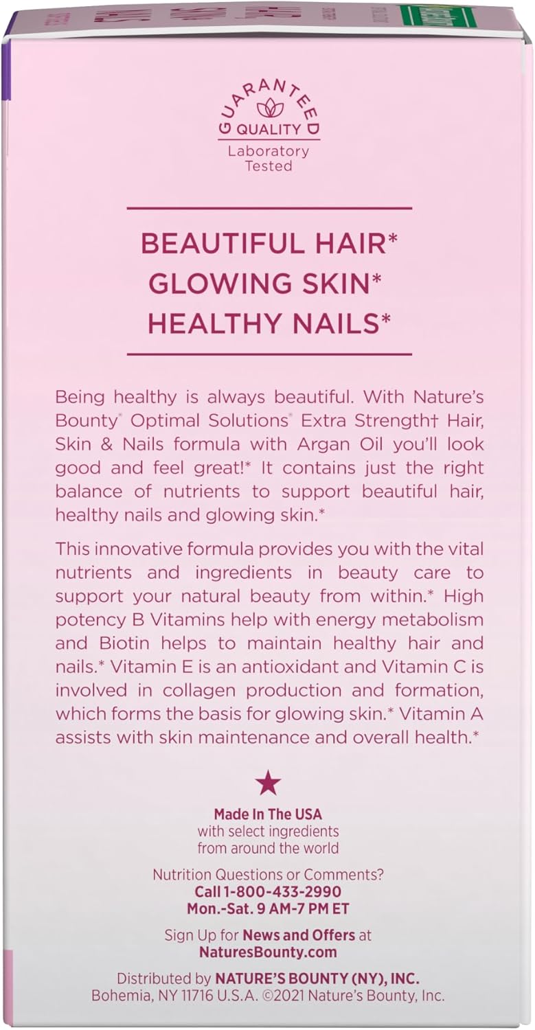 Nature's Bounty Advanced Hair Skin Nails Supplement Argan-Infused 150 Softgels - DOLLARS UNIVERSE LLC