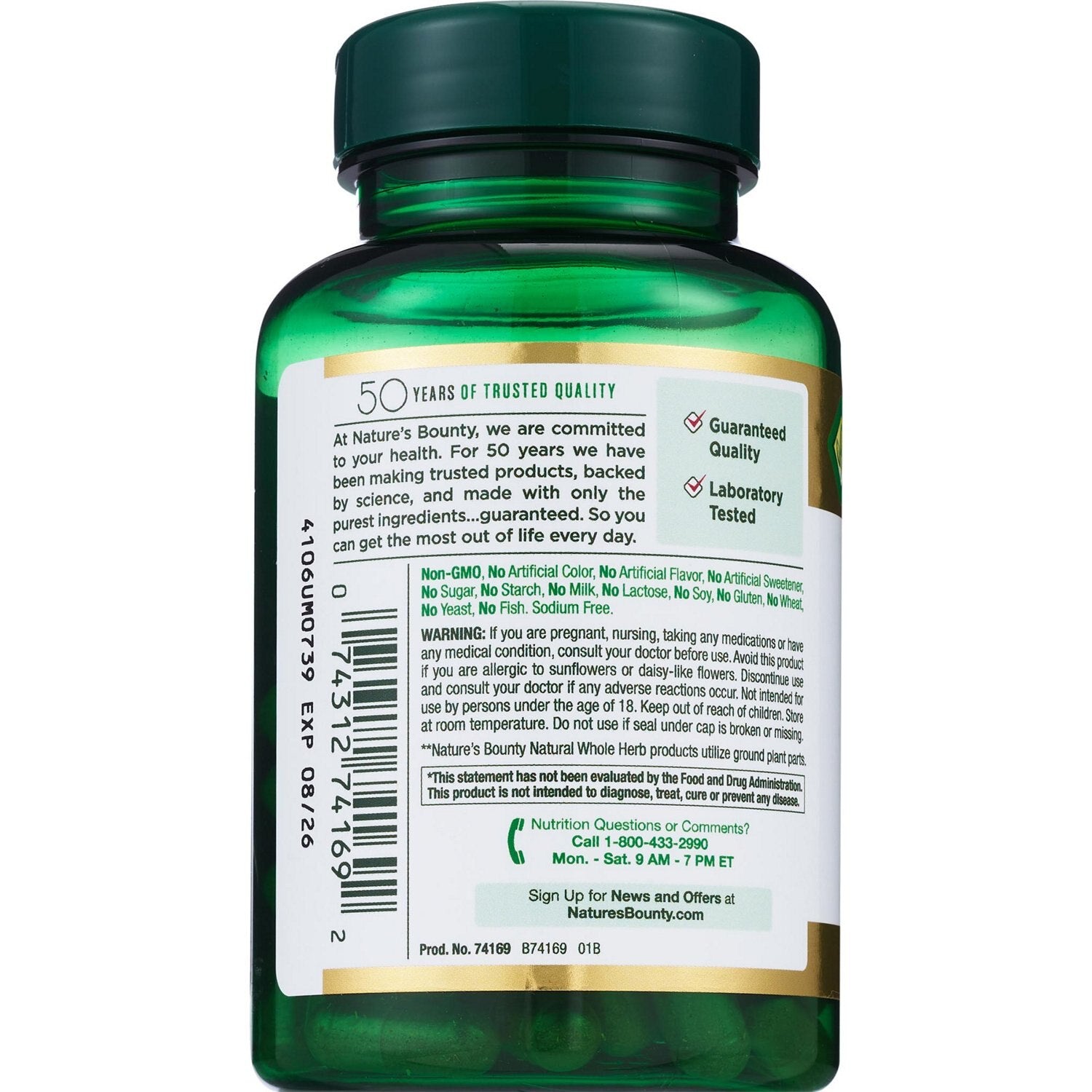 Nature's Bounty Echinacea and Goldenseal Plus Immune Support Capsules 100ct - DOLLARS UNIVERSE LLC
