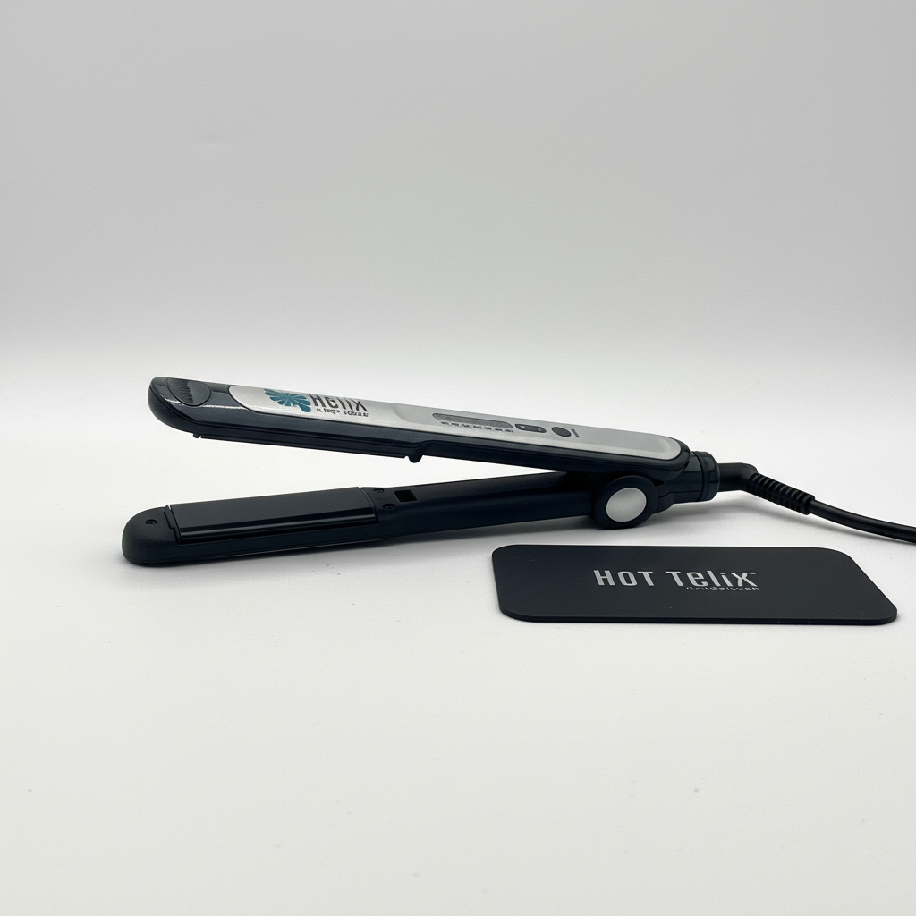 Helix Nano Silver Flat Iron 1¼” Ceramic Hair Straightener
