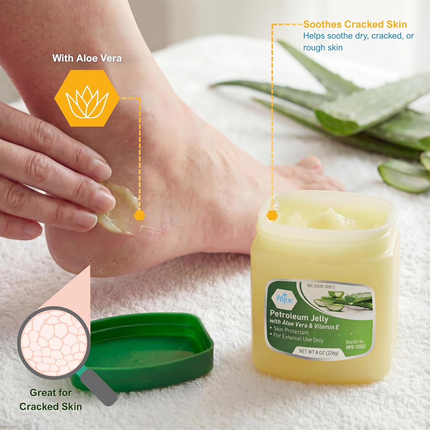 MED PRIDE Aloe Vera Vitamin E Petroleum Jelly Skin Ointment