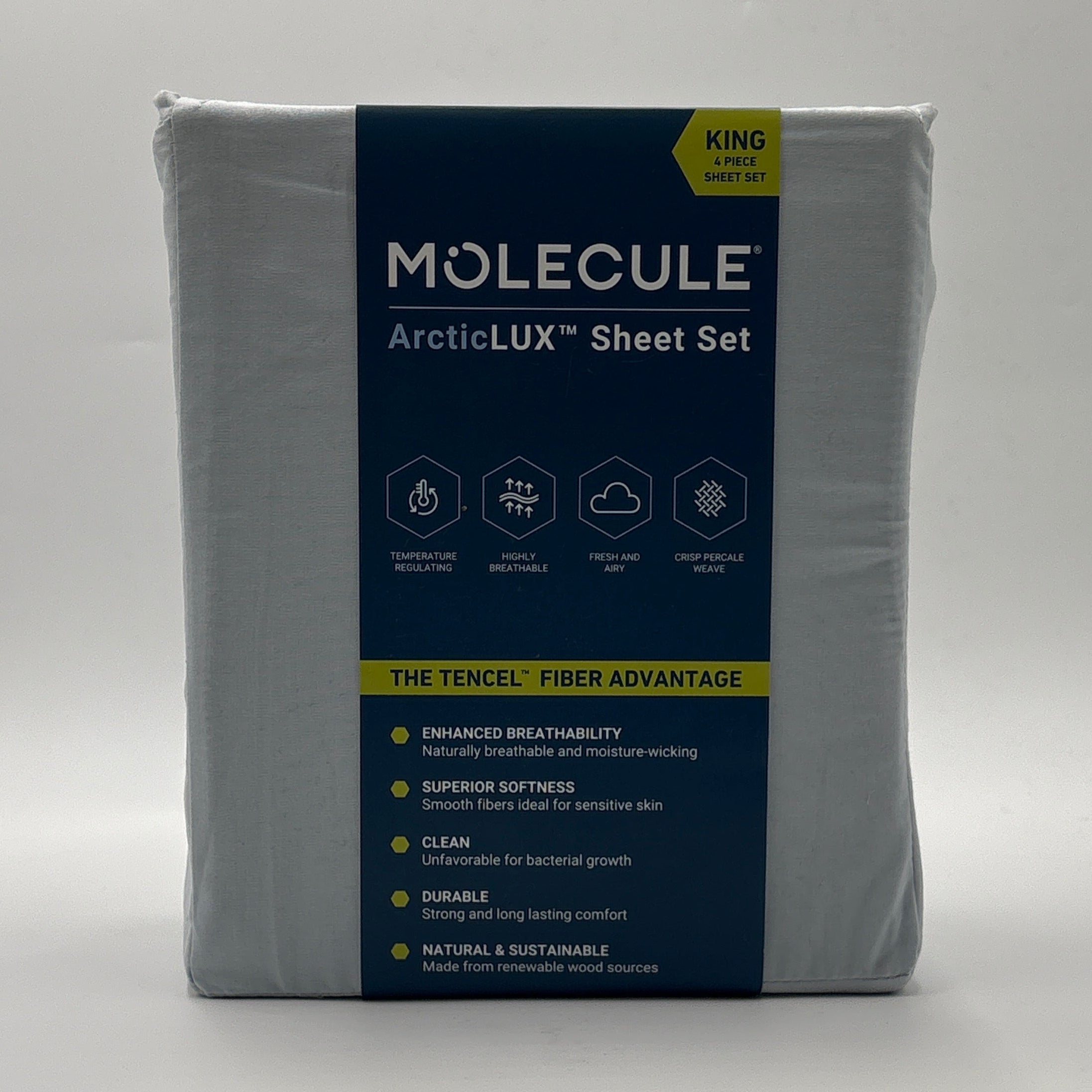 Molecule ArcticLUX Sheet Set – Temp Regulating Technology (4pc – King)