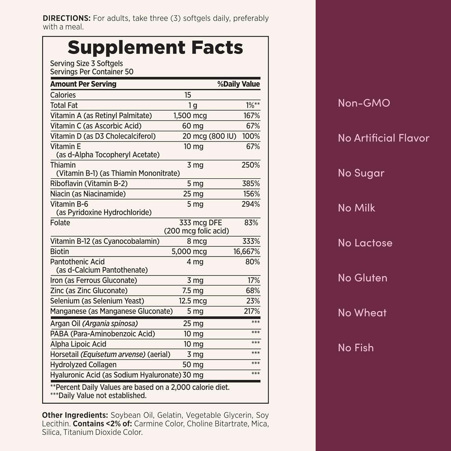 Nature's Bounty Advanced Hair Skin Nails Supplement Argan-Infused 150 Softgels - DOLLARS UNIVERSE LLC