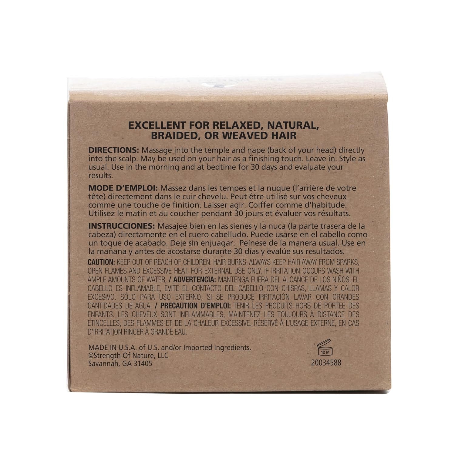 Dr. Miracle's Nourish & Strengthen Temple and Nape Balm 4 oz