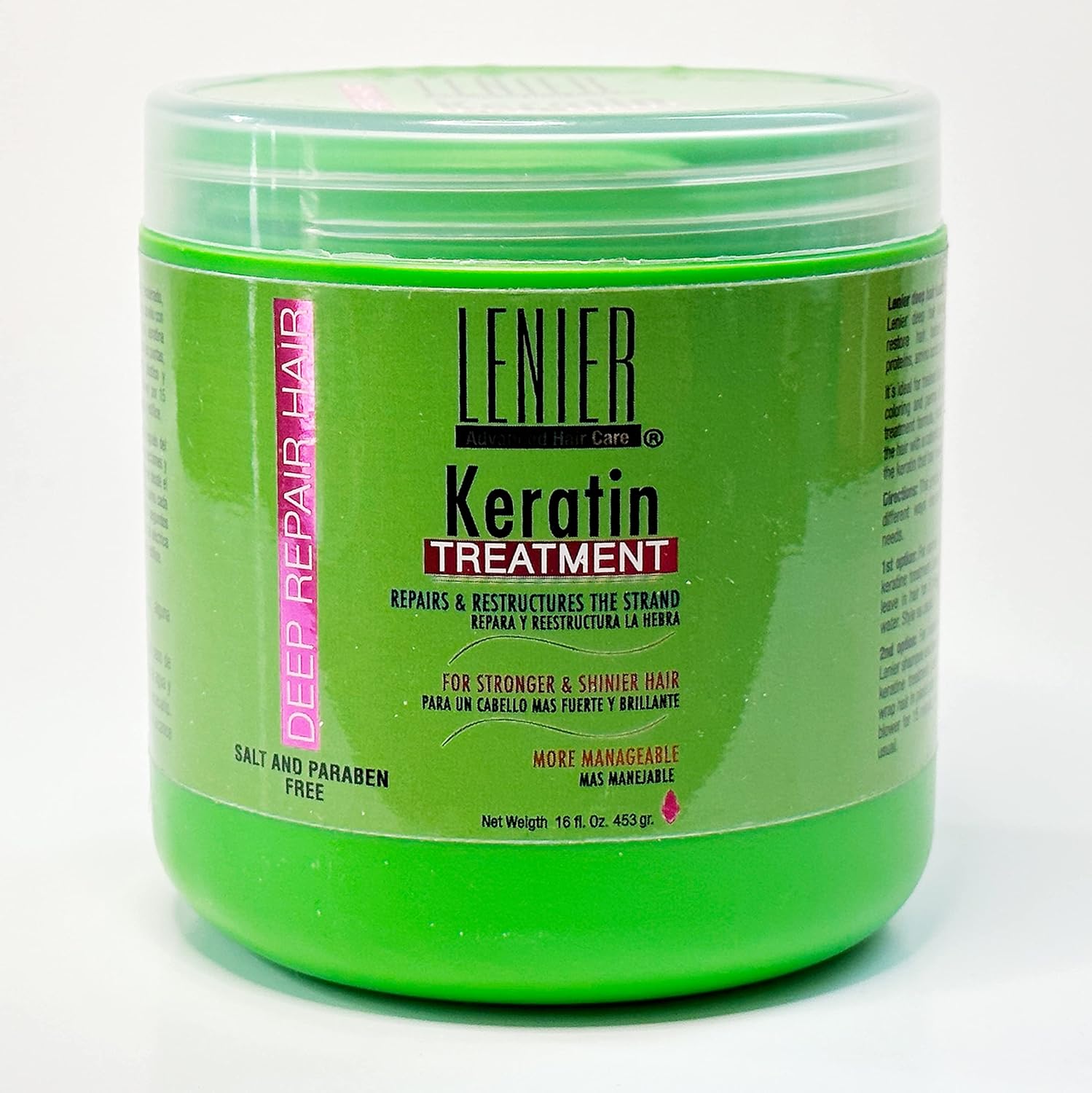 Lenier Keratin Deep Repair Hair Treatment 16 oz - DOLLARS UNIVERSE LLC