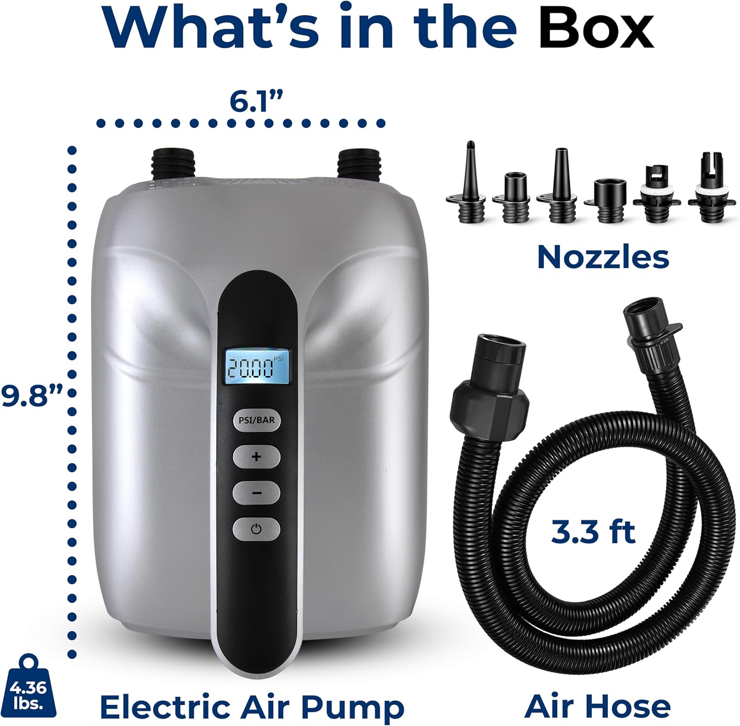 SereneLife Digital Electric Air Pump Inflator Compressor – SUP & Paddleboards