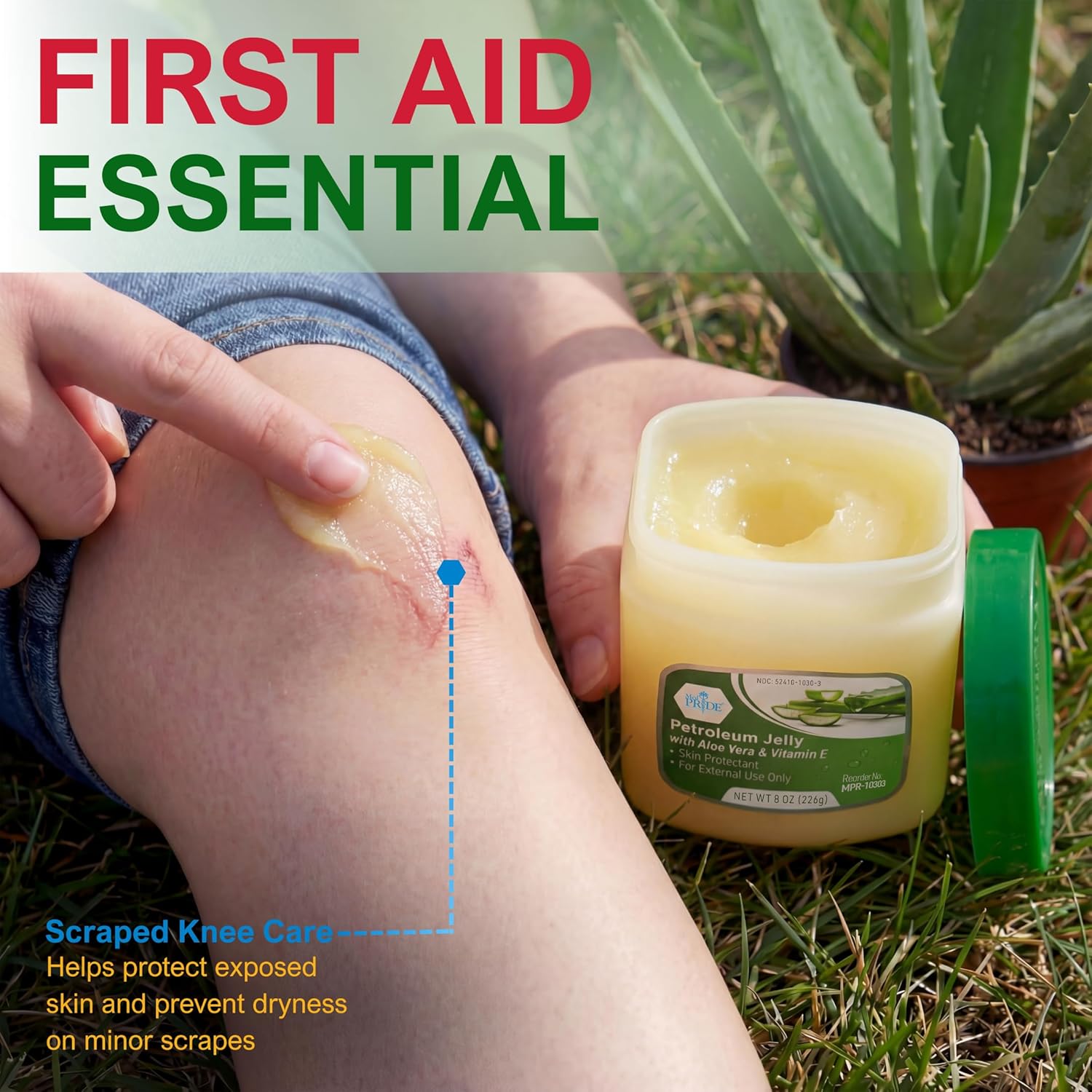 MED PRIDE Aloe Vera Vitamin E Petroleum Jelly Skin Ointment