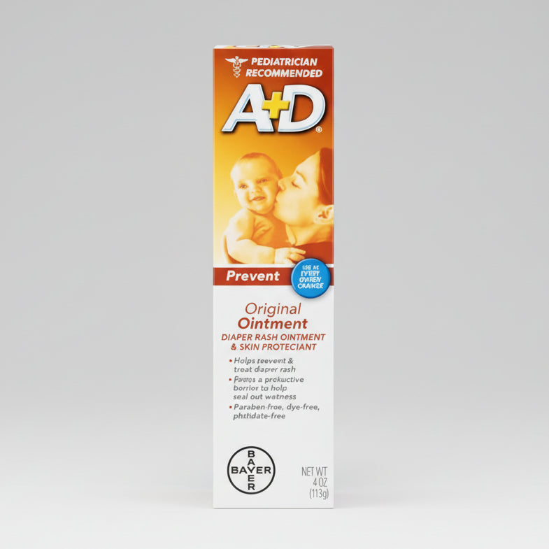 A + D Baby Diaper Rash Ointment, Baby Protectant with Vitamins a and D - 4oz