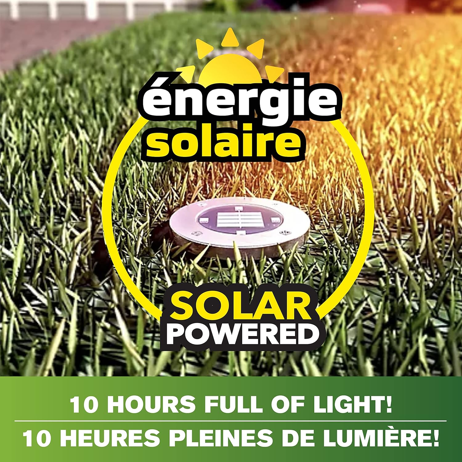 Bell+Howell Solar Ground Disk Lights Waterproof LED Pathway 4 Pack - DOLLARS UNIVERSE LLC