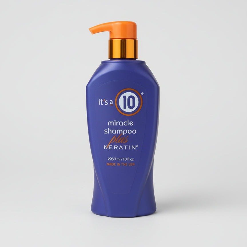 Bottles of shampoo and conditioner on a store shelf