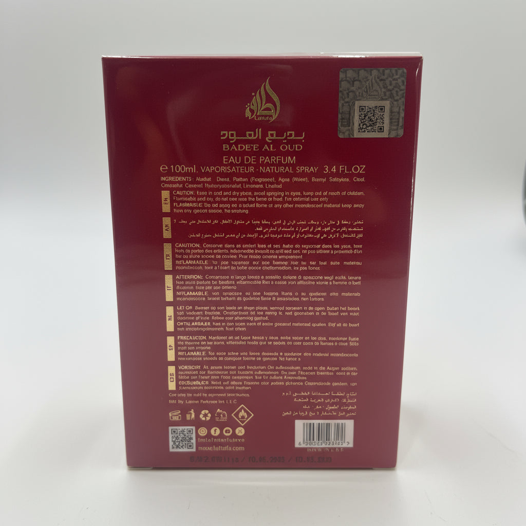 Bade’e Al Oud Sublime Eau de Parfum by Lattafa – 100ml (3.4 fl oz)