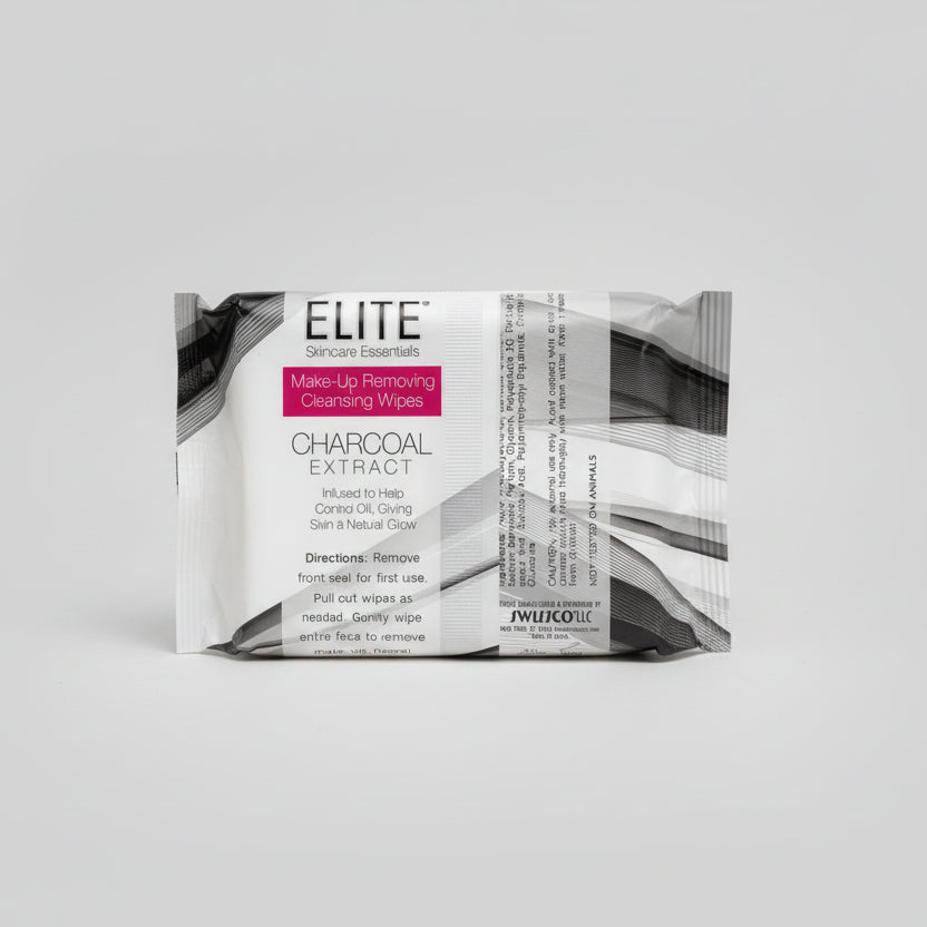 Packaged product on a gray speckled surface