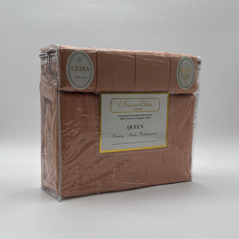 American Sheets 2000 Thread Count Egyptian Cotton Queen Sheet Set