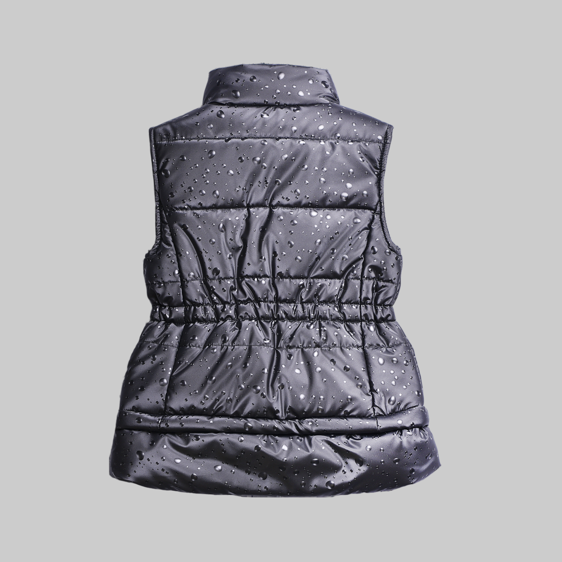 Cozy Chic Puffer Vest for Girls – Lightweight, Droplet Pattern, Stylish