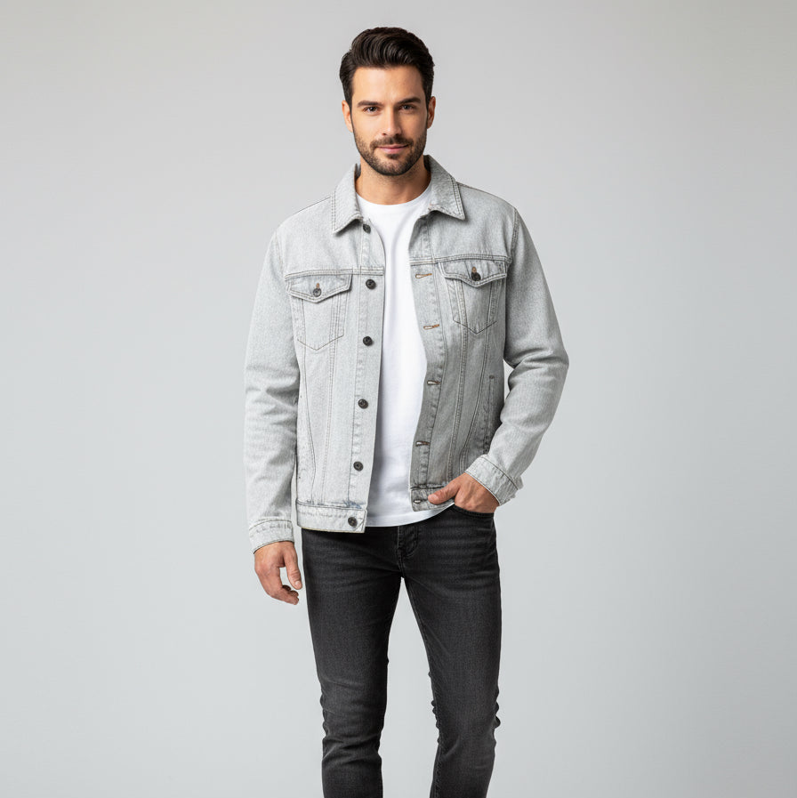 Lazer Men’s Cotton Denim Truckers Jacket