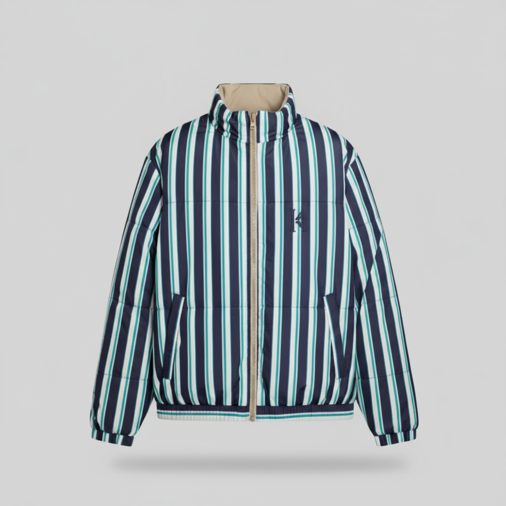 Men's KROST X nautica striped reversible puffer