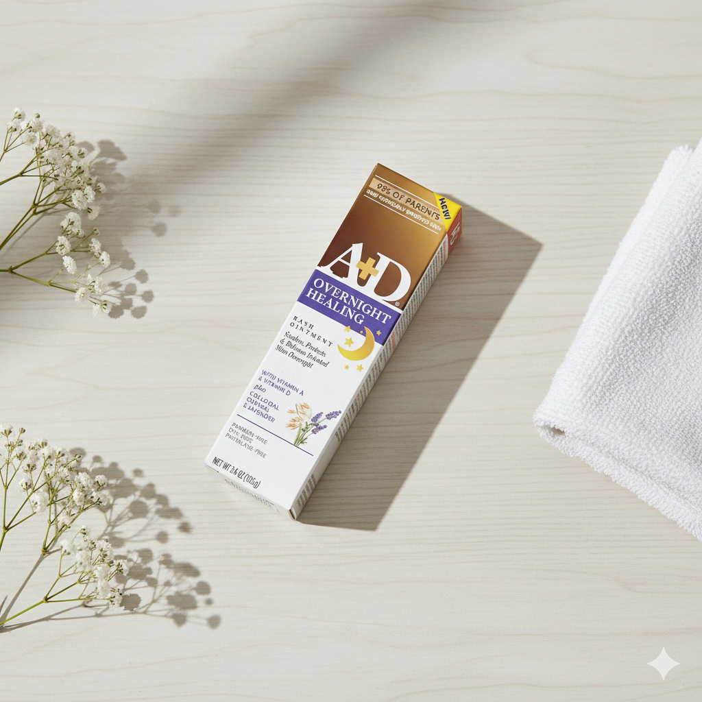 A+D Overnight Diaper Rash Healing Cream - 3.6oz