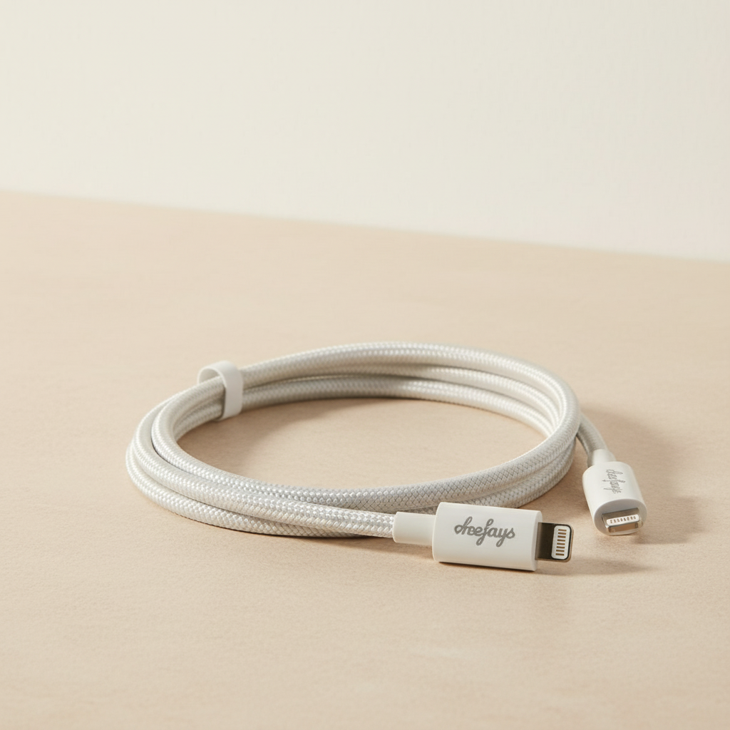 Deejays 8-pin to type c charge & sync cable