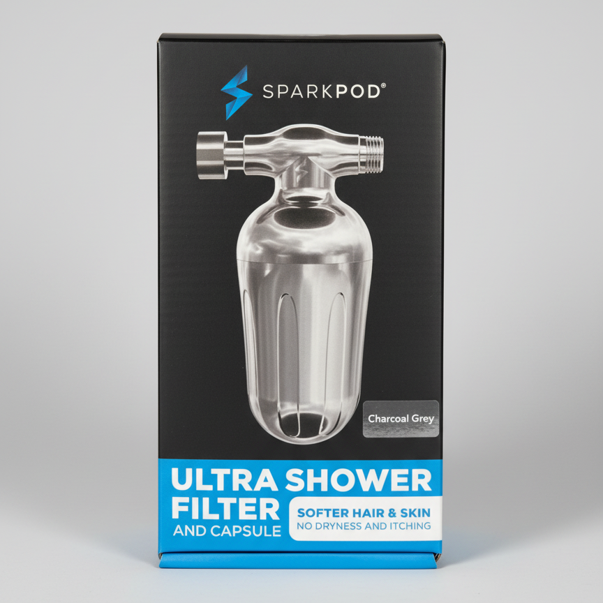 SparkPod UltraShower Filter and Capsule (Charcoal Grey)
