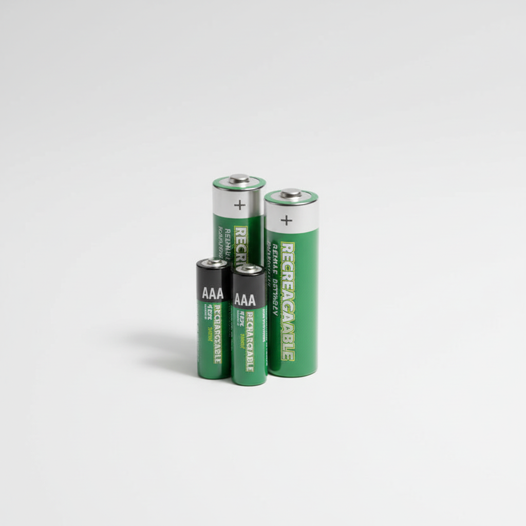 CVS Pharmacy Rechargeable Battery Charger Kit – AA & AAA NiMH (Includes 4 Batteries)