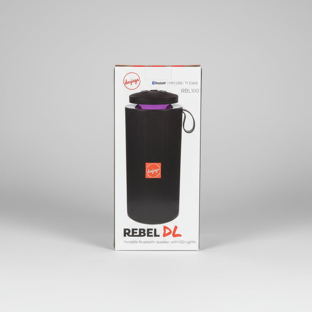 Deejays Rebel DL Portable Bluetooth Speaker with LED Lights