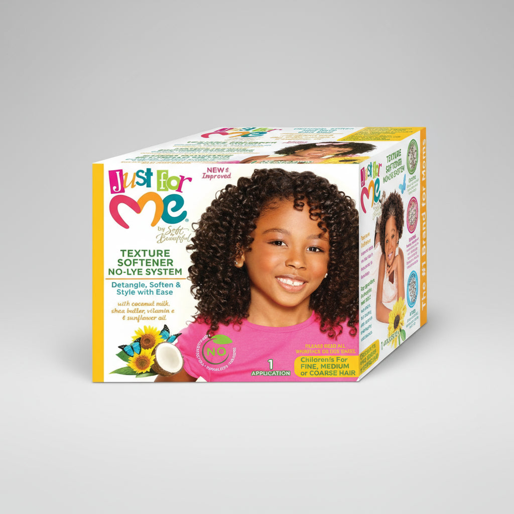 Just For Me Texture Softener System, Detangler, 1 Kit,All Hair Types, Moisturizing