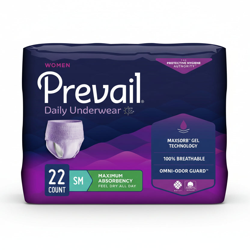 Prevail Maximum Absorbency Disposable Underwear for Women Small 22 Count