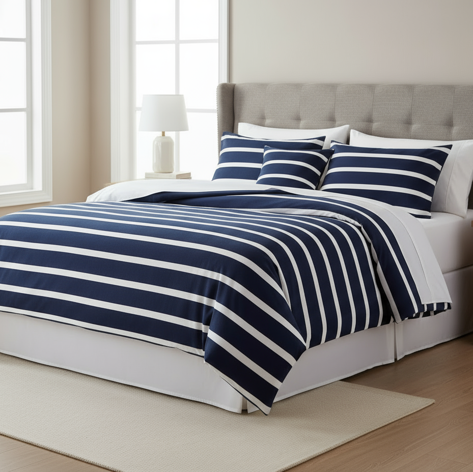 American Home Collection Ultra Soft 4-6 Piece Black and White Damask Bed Sheet Set