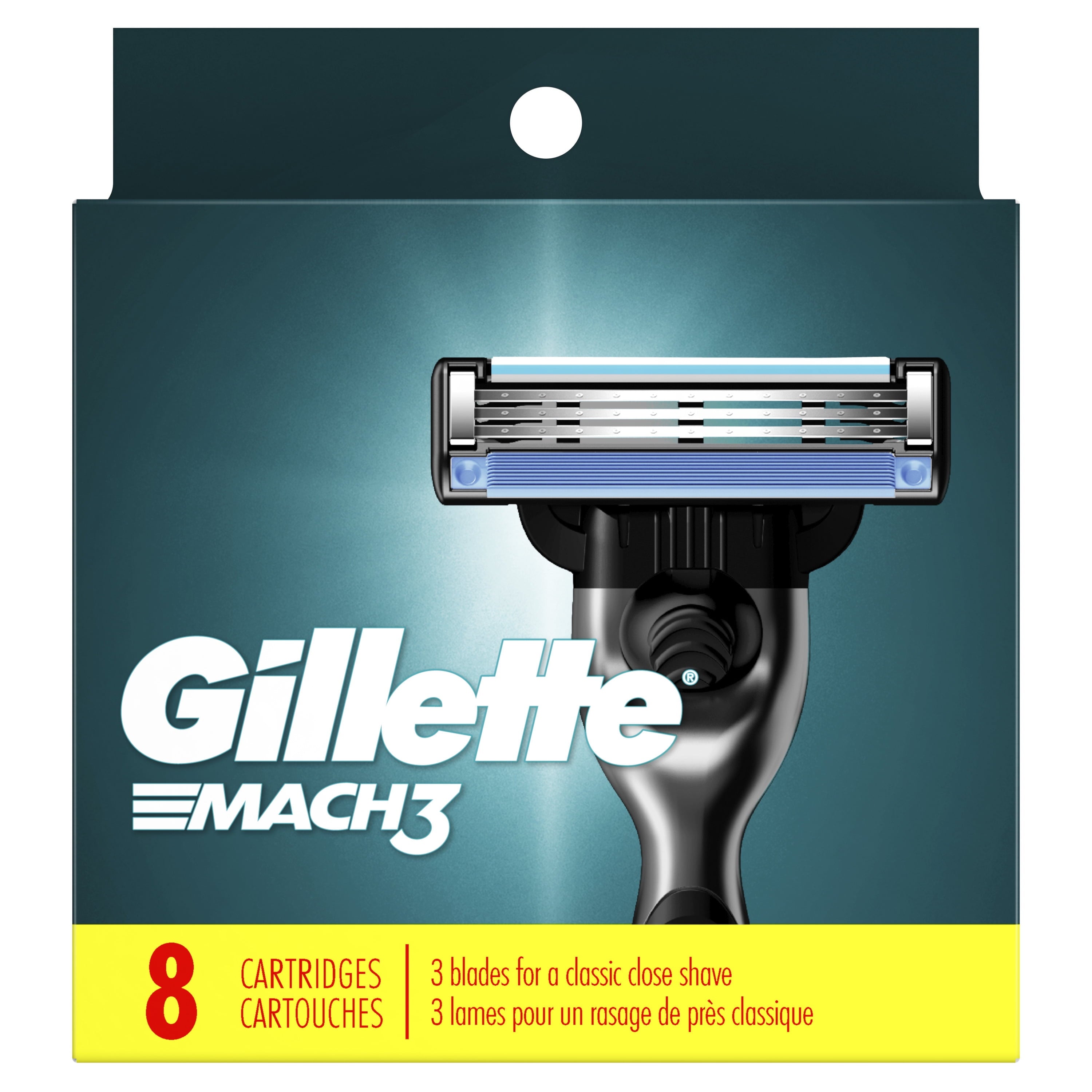 Gillette Mach3 Razor Blade Refills for Men 8 Count