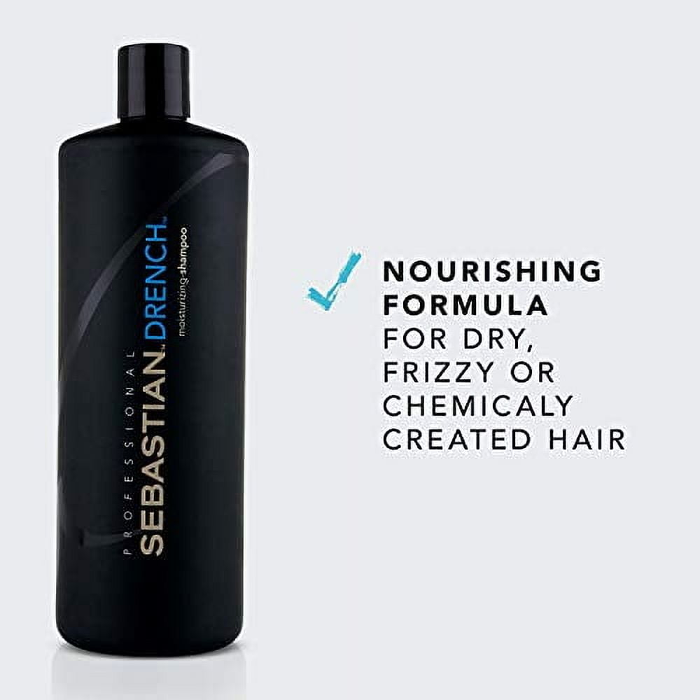Sebastian Professional Drench Moisturizing Shampoo for Dry Frizzy Hair 33.8 fl oz