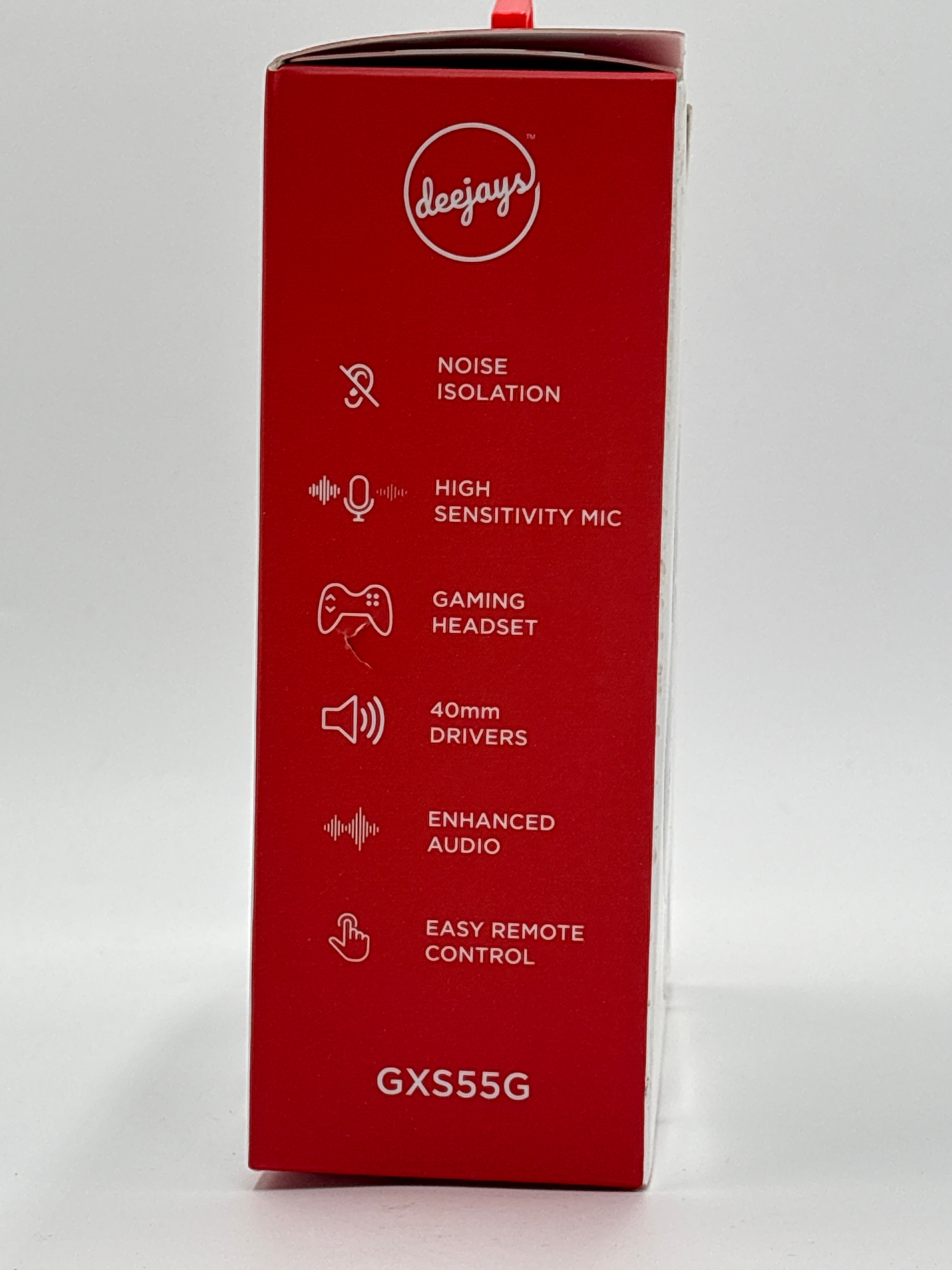 Red Deejays gaming headset for Xbox One PS4 Nintendo Switch with noise isolation and high sensitivity mic