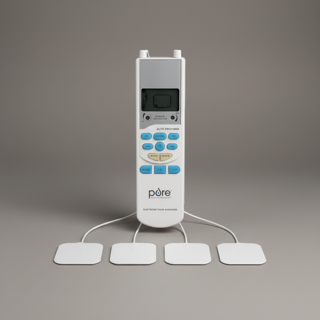 DOLLARS UNIVERSE LLC PUREPULSE device with four electrode pads and control buttons