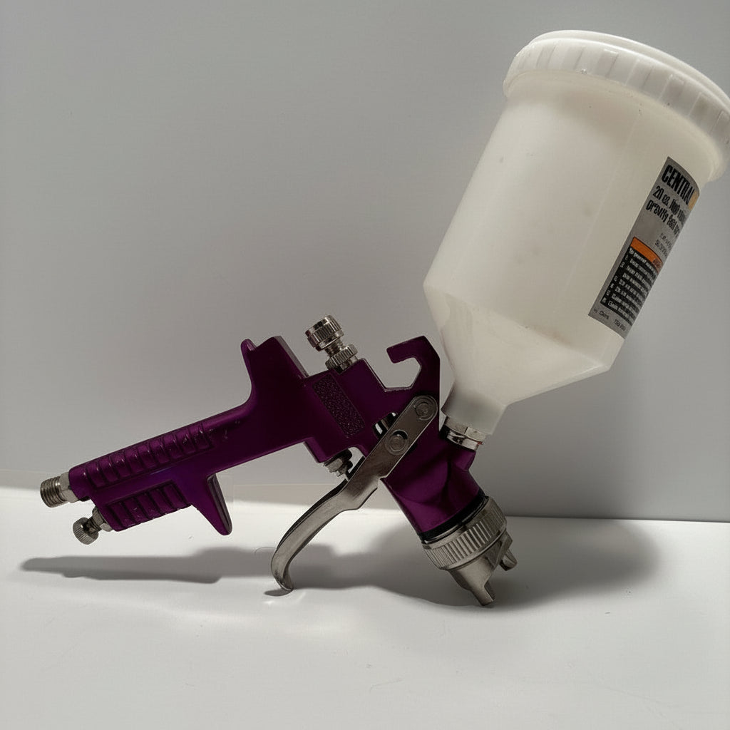 Central Pneumatic 20oz HVLP Gravity Feed Spray Gun Position 3