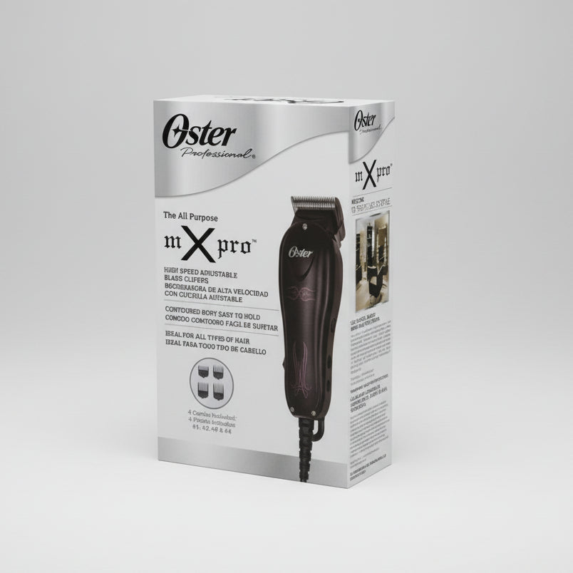 Oster hair clipper packaging on a white background