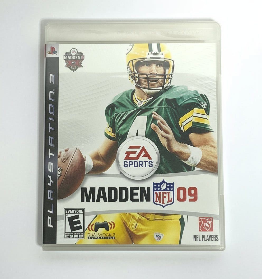 Madden NFL 09 game case for PlayStation 3 on a white background