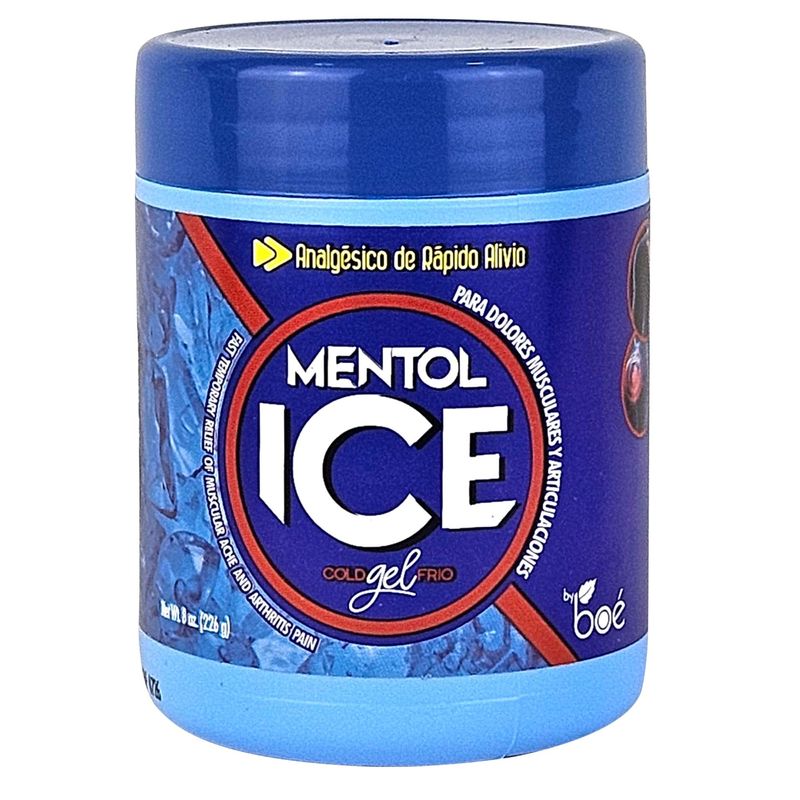 Boe Cosmetics Mentol Ice Cold Gel 8 oz Muscle Relief